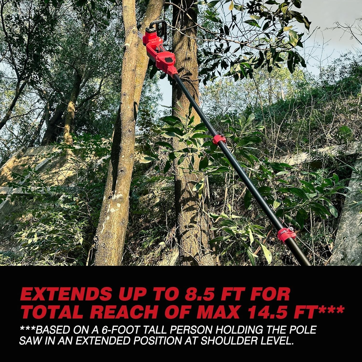 2-IN-1 Cordless 10-Inch Pole Saw And Chainsaw Compatible with Milwaukee M18 1…