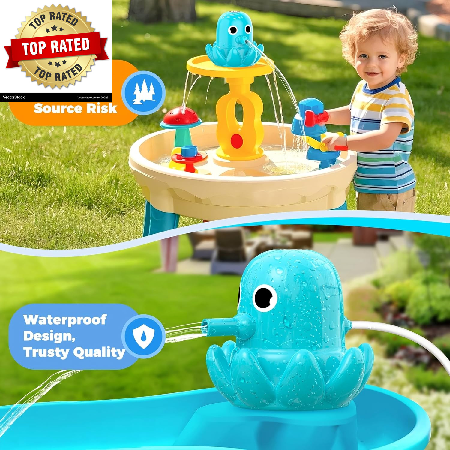 Water Table Pump, Continuous Flow Rechargeable Magnetic Octopus Pump