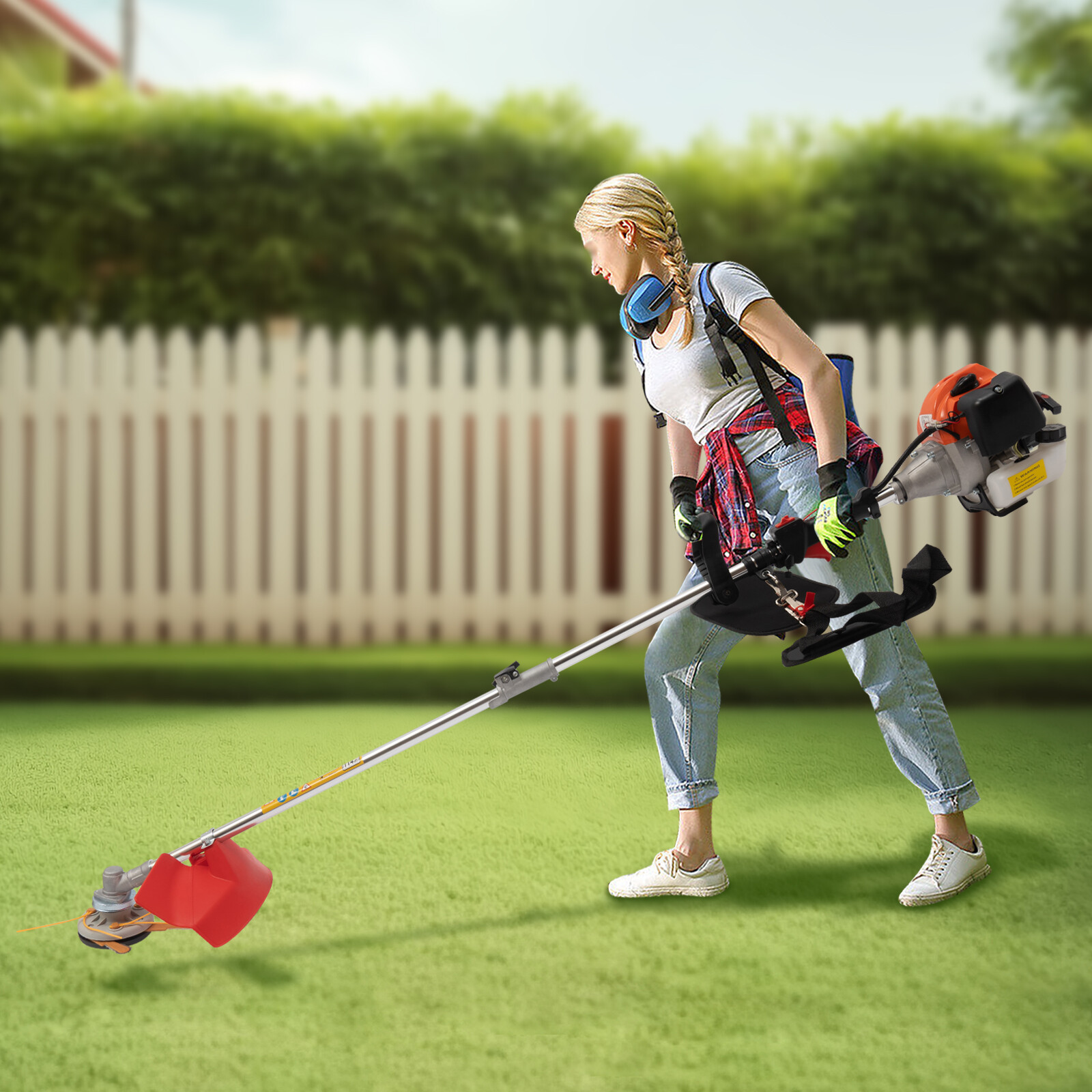 Gas Weed Trimmer Brush Cutter Lawn Edger Grass Trimmer Eater 26cc/33cc/43cc