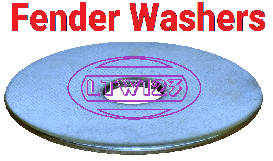 (6) 3/8×2″ Fender Washer Zinc Steel Plated Fender