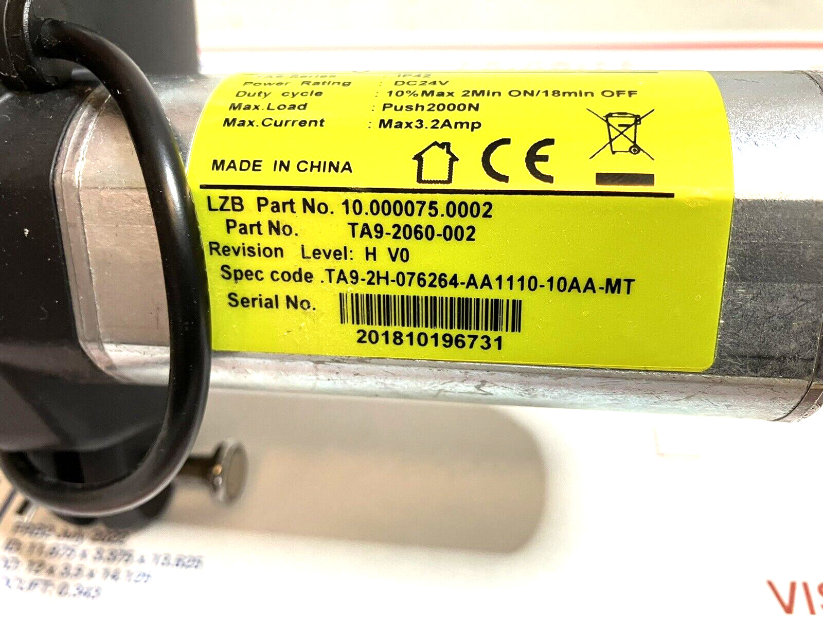 MINT! LAZY La z Boy 10.000075.0002 actuator TiMotion TA9 2060 002 / TA4-2060-002
