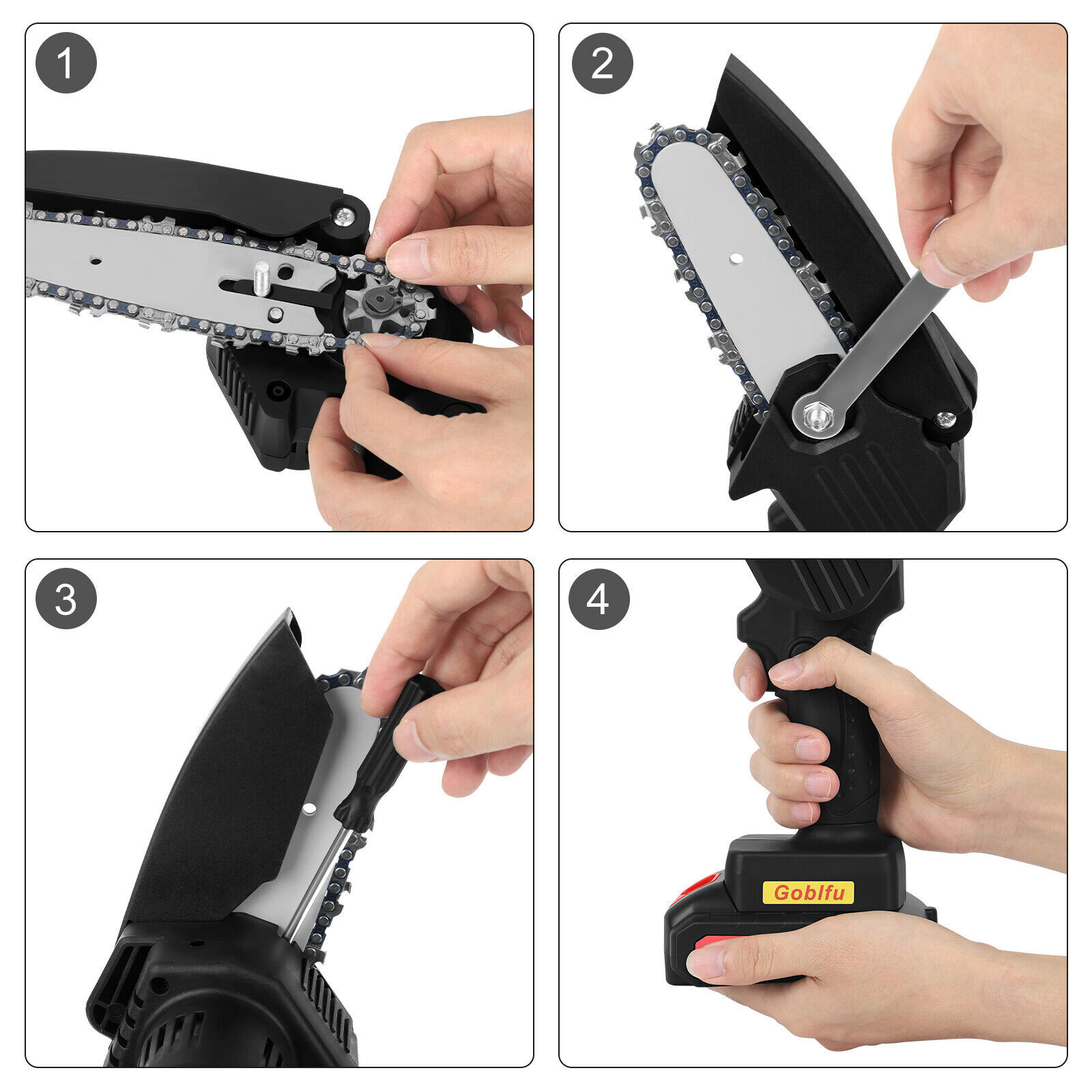 Mini Chainsaw 6 Inch Cordless Handheld Chainsaw Electric Chainsaw Tree Trimmer