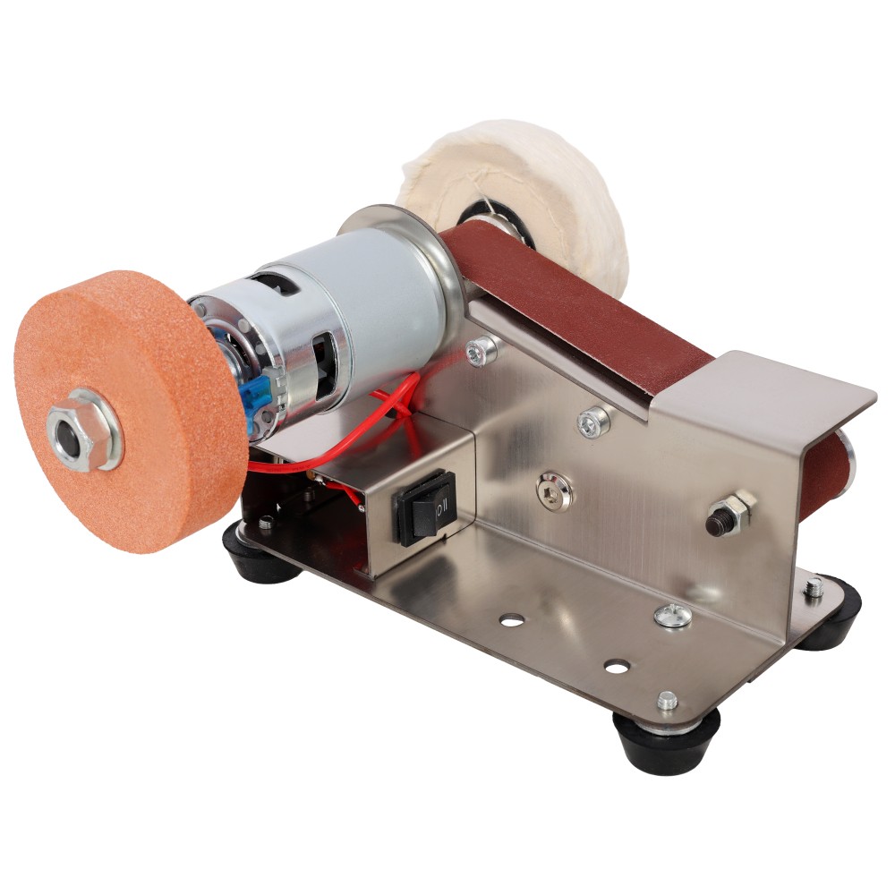 7 Speed Mini Belt Sander Knife Sharpener Metal Wood Grinding Power Tool