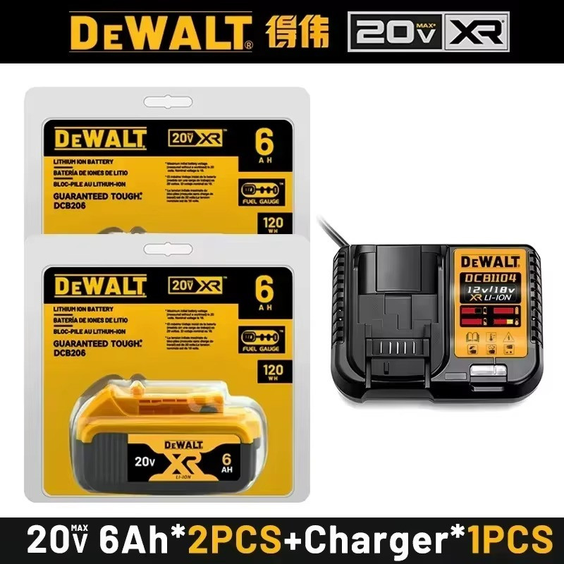 DeWalt 20V 6.0Ah Battery Replacement DCB184 DCB181 DCB182 Power Tool Pack ✅