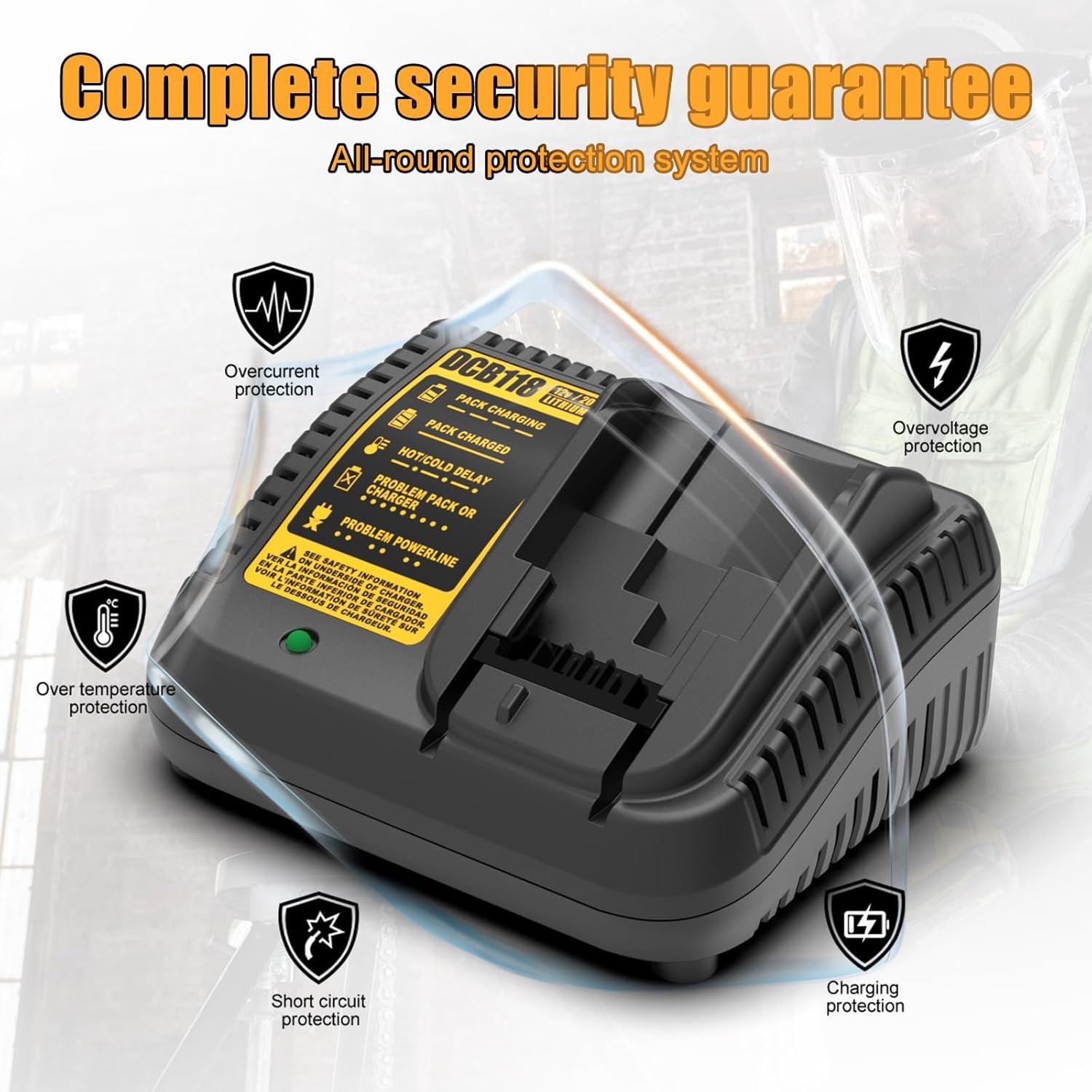 3A 12V-20V MAX Fast Charger For DeWalt DCB102 DCB118 DCB112 Lithium Battery