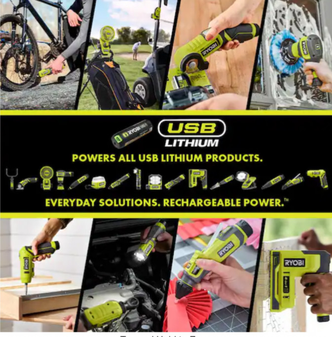 RYOBI USB Lithium 2AH Rechargeable Battery – FVB02 – ** OPEN BOX * TESTED **
