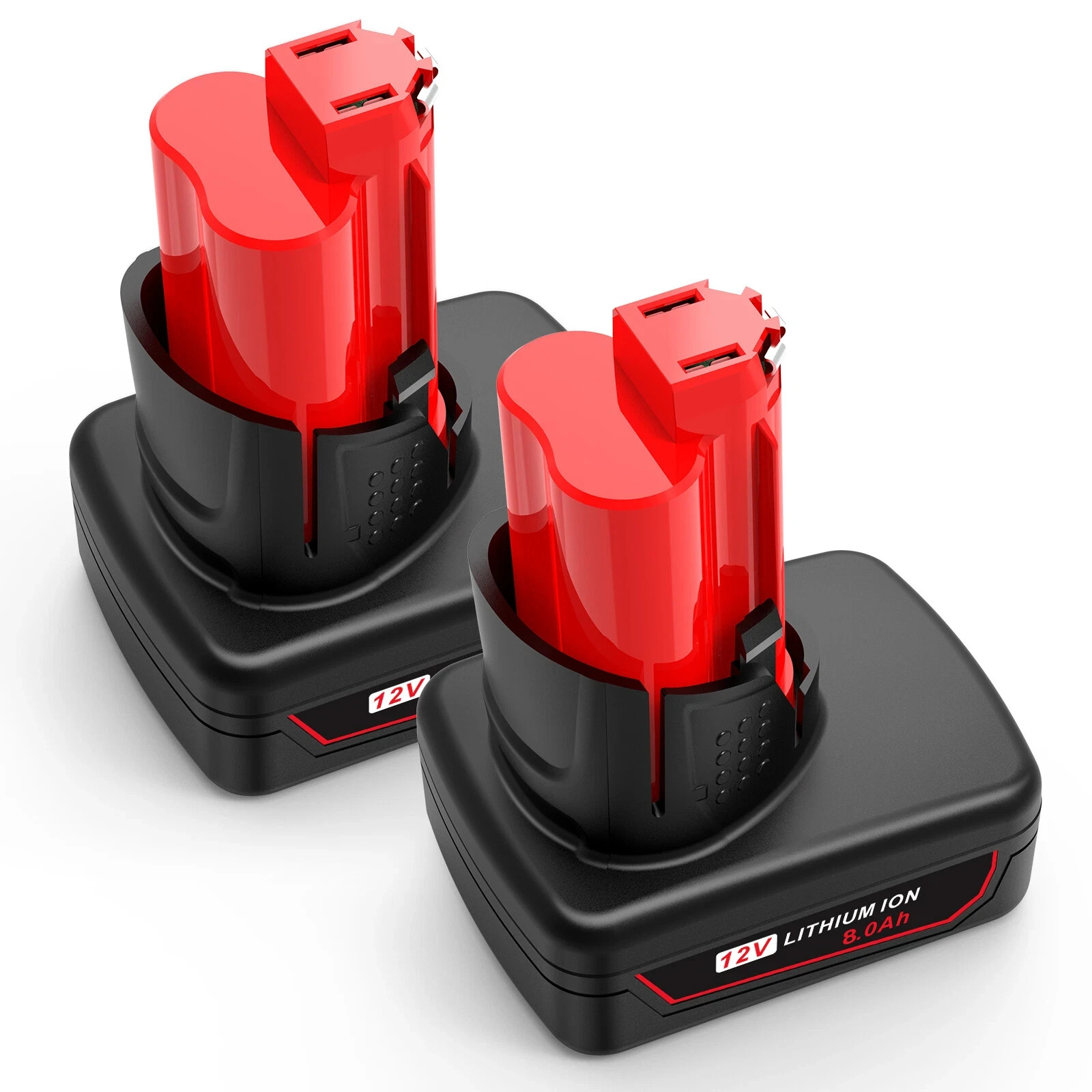 2X 8.0Ah 12V Battery For Milwaukee M12 LITHIUM Extended Capacity 48-11-2460 US