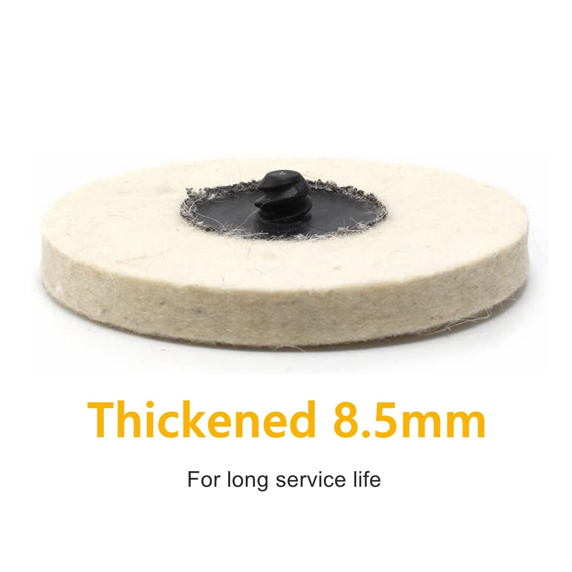 10PCS 3 inch Wool Buffing Polishing Pad Drill Die Grinder Roll Lock Sanding Disc