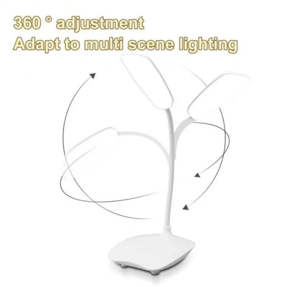 USB LED Desk Light Dimmable Bedside Reading Lamp Rechargeable Touch Control -&=#