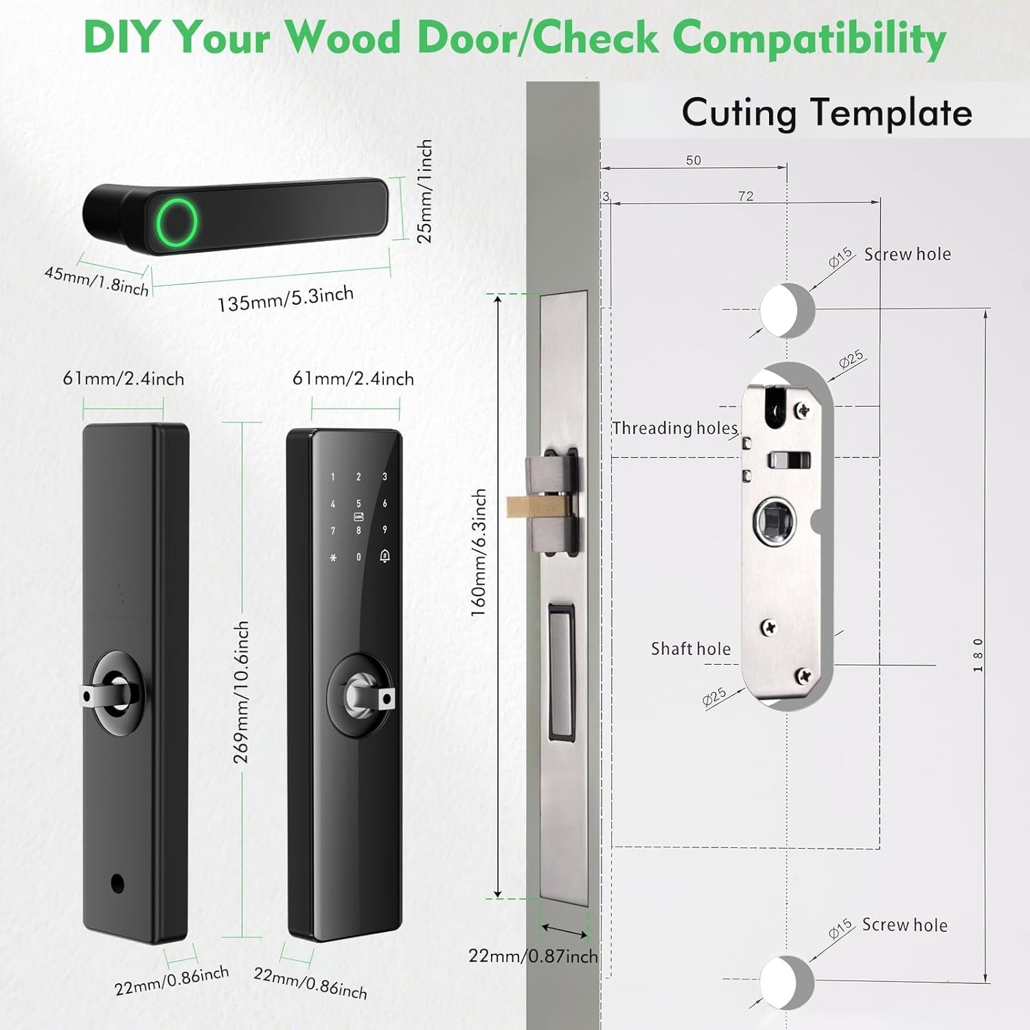 Smart Fingerprint Door Lock, Keyless Entry Front Door Lock Deadbolt