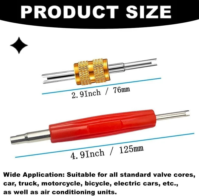 6Pcs HVAC A/C Valve Core Removal Tool Kit Schrader R134A R12 R22 R32 R410A