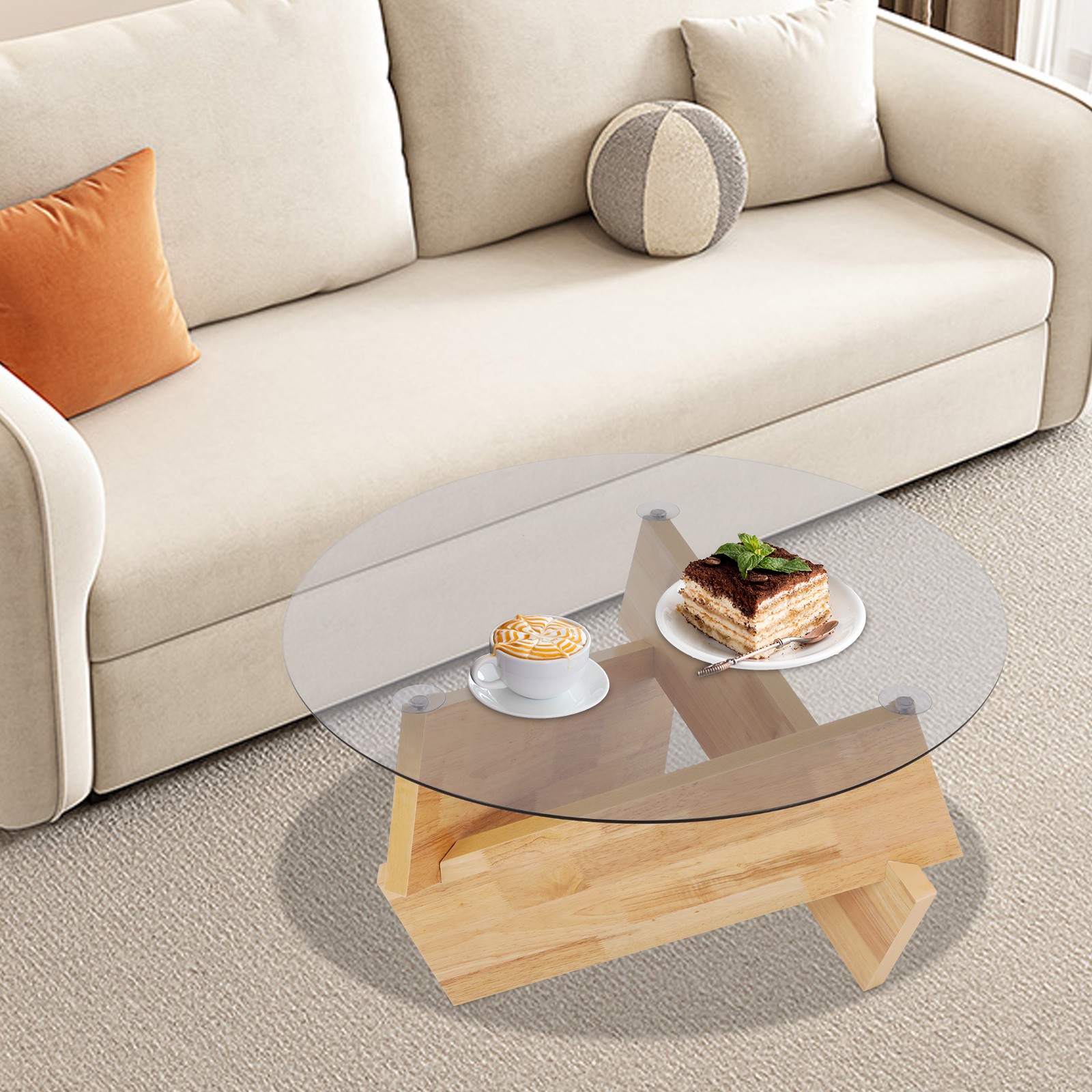 41cm(H)*80cm(D) Side/End Table, Sofa Side Table, Freestanding Tea/Coffee Table