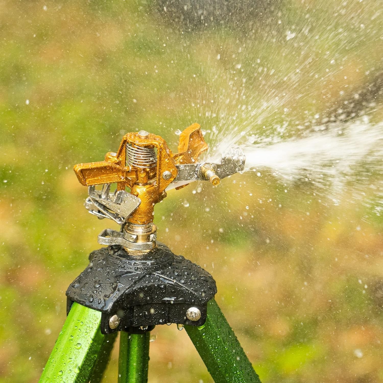 Brass Impact Sprinkler Set, 2 Pack Tripod Base