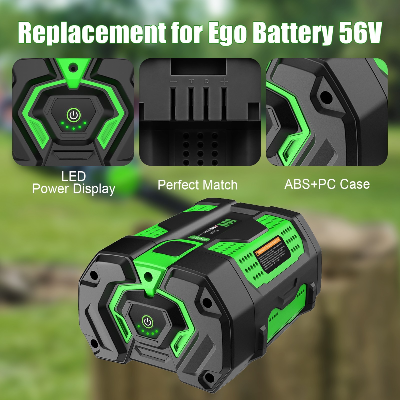 56V 10.0Ah Lithium-Ion Battery Replace for EGO BA2800 BA4200 BA1400