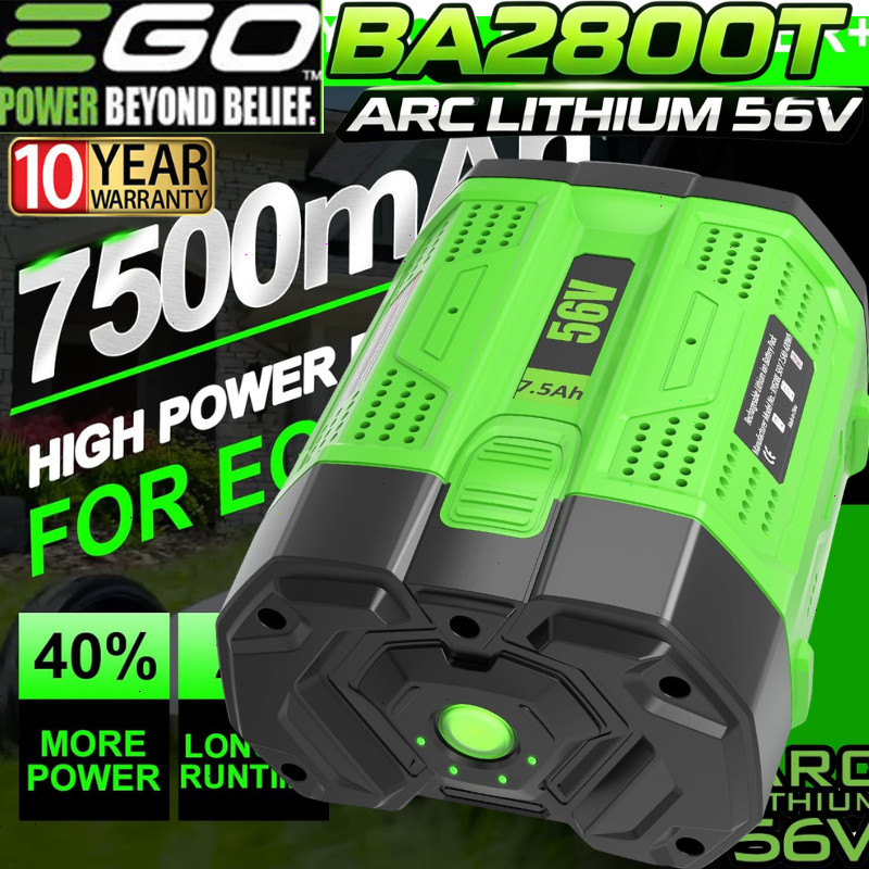 Genuine EGO POWER+ BA2800T 56V 7.5 Ah Lithium-ion Battery Upgrade Fuel Gauge