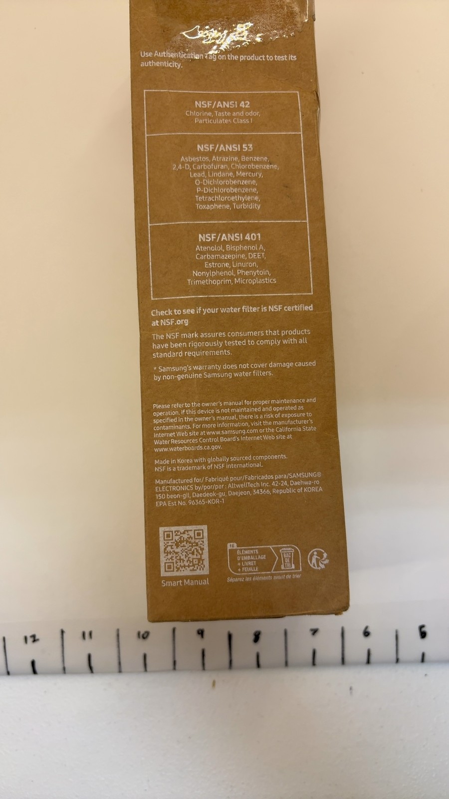 Water Filter for Select Samsung Refrigerators – White