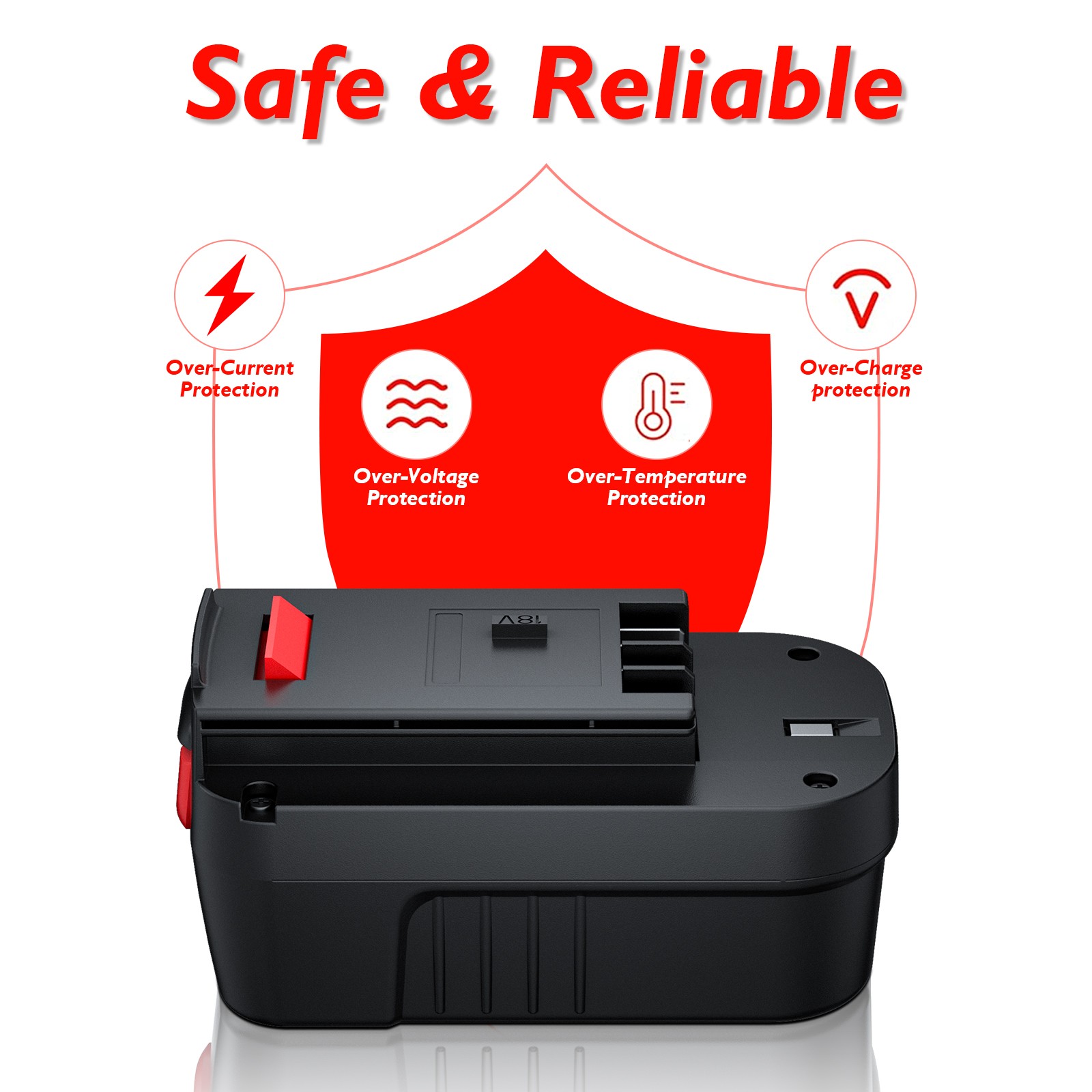 2/1Pack 18V for Black and Decker HPB18 18 Volt 8.0Ah Battery HPB18-OPE 244760-00