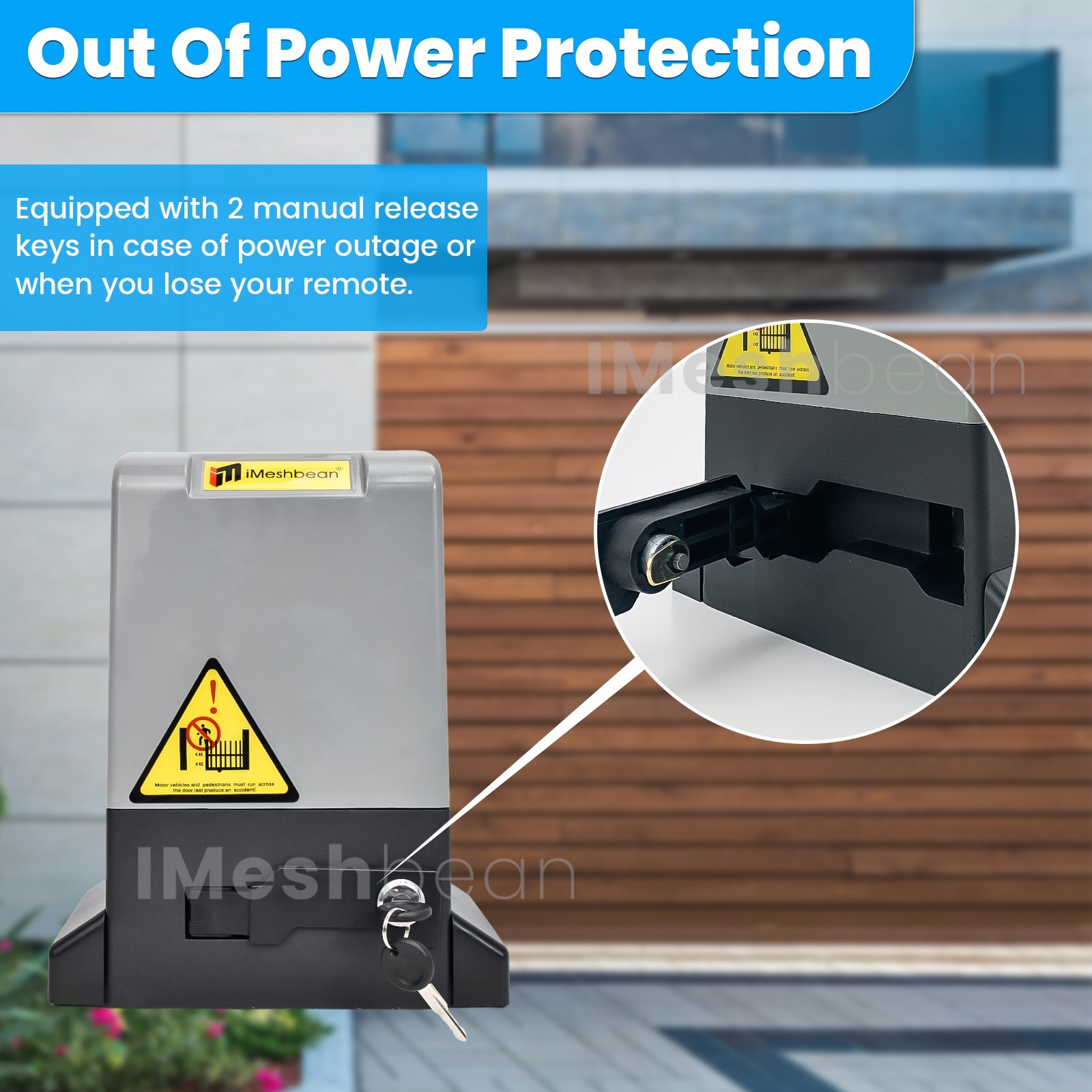 1.6HP 5000LBS Automatic Electric Sliding Gate Opener Kit APP Keypad 4 Remotes