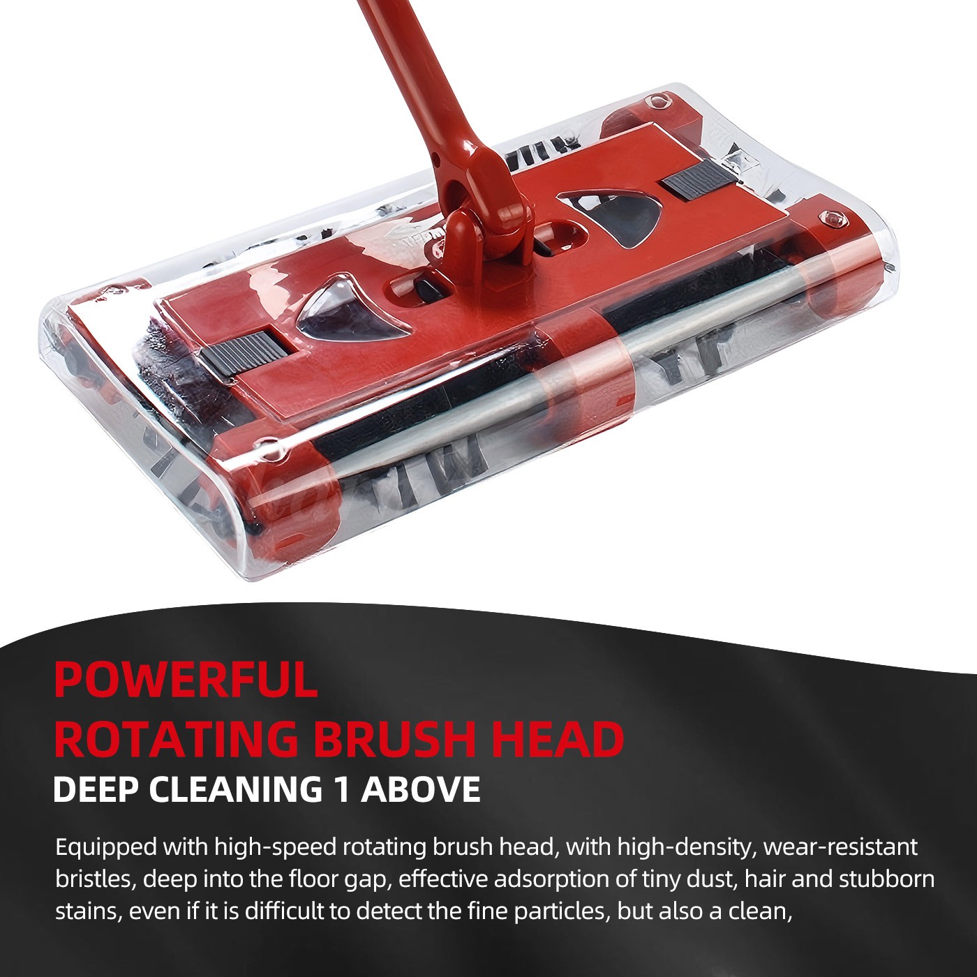 4000 RPM Swivel Sweeper Cordless Vacuum Lightweight 360 Swivel Rechargeable Quad