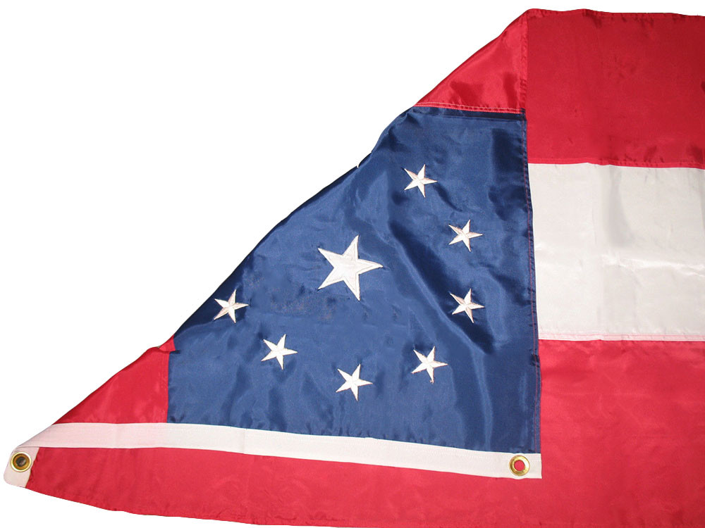 3×5 Embroidered Stars and Bars 11 Circle Sewn Nylon Flag 3’x5′ Double Sided