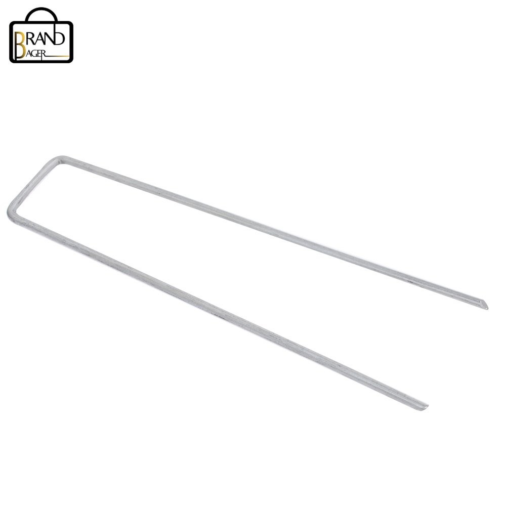 200 Pack 6″ High Quality Landscape Staples Garden Stakes Galvanized Sod Staples