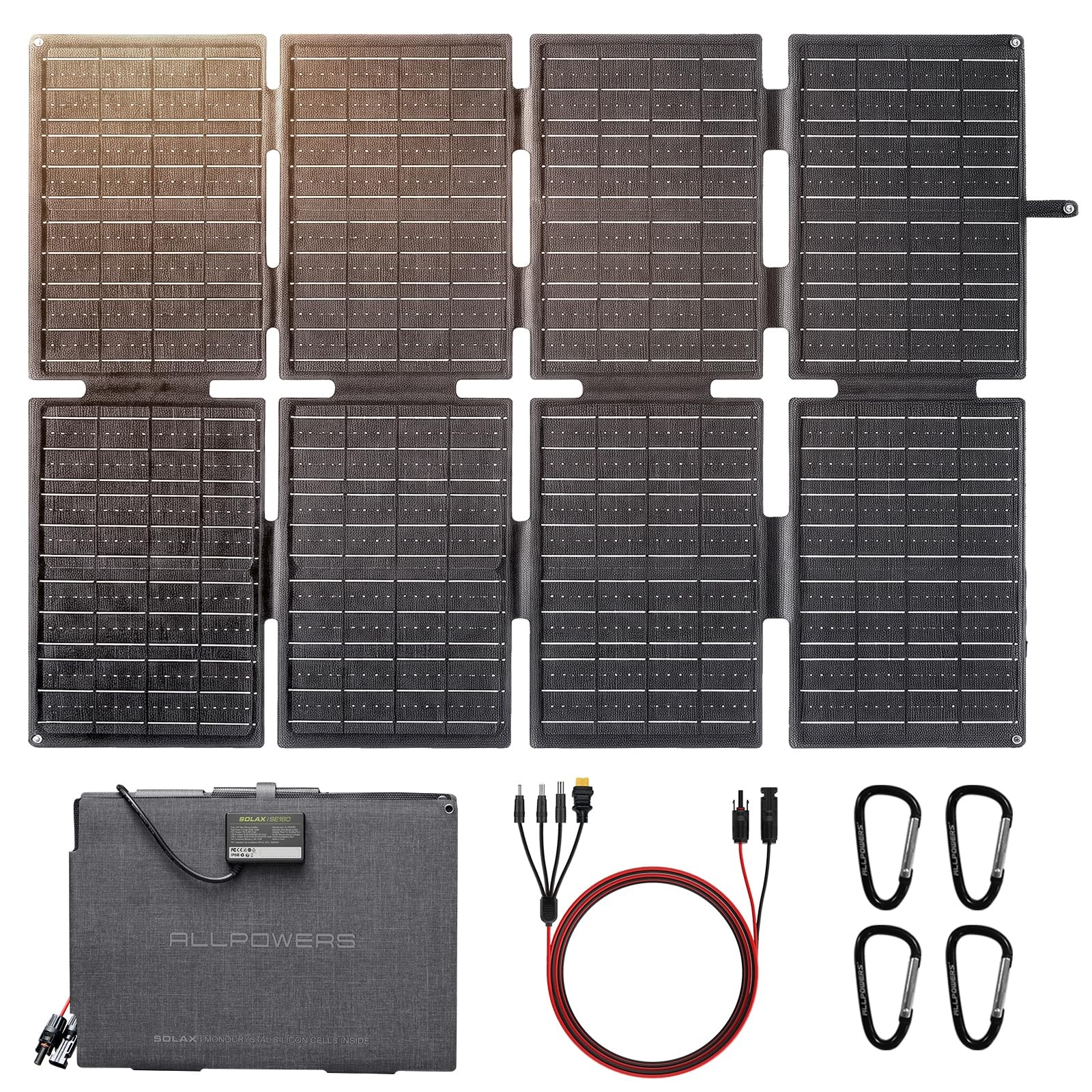 ALLPOWERS 1800W Portable Power Station Solar Generator AC UPS + 160W Solar Panel