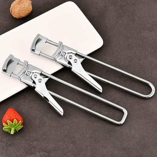 Adjustable Jar Lid Opener Stainless Steel Can Opener for Weak Hands Kitchen