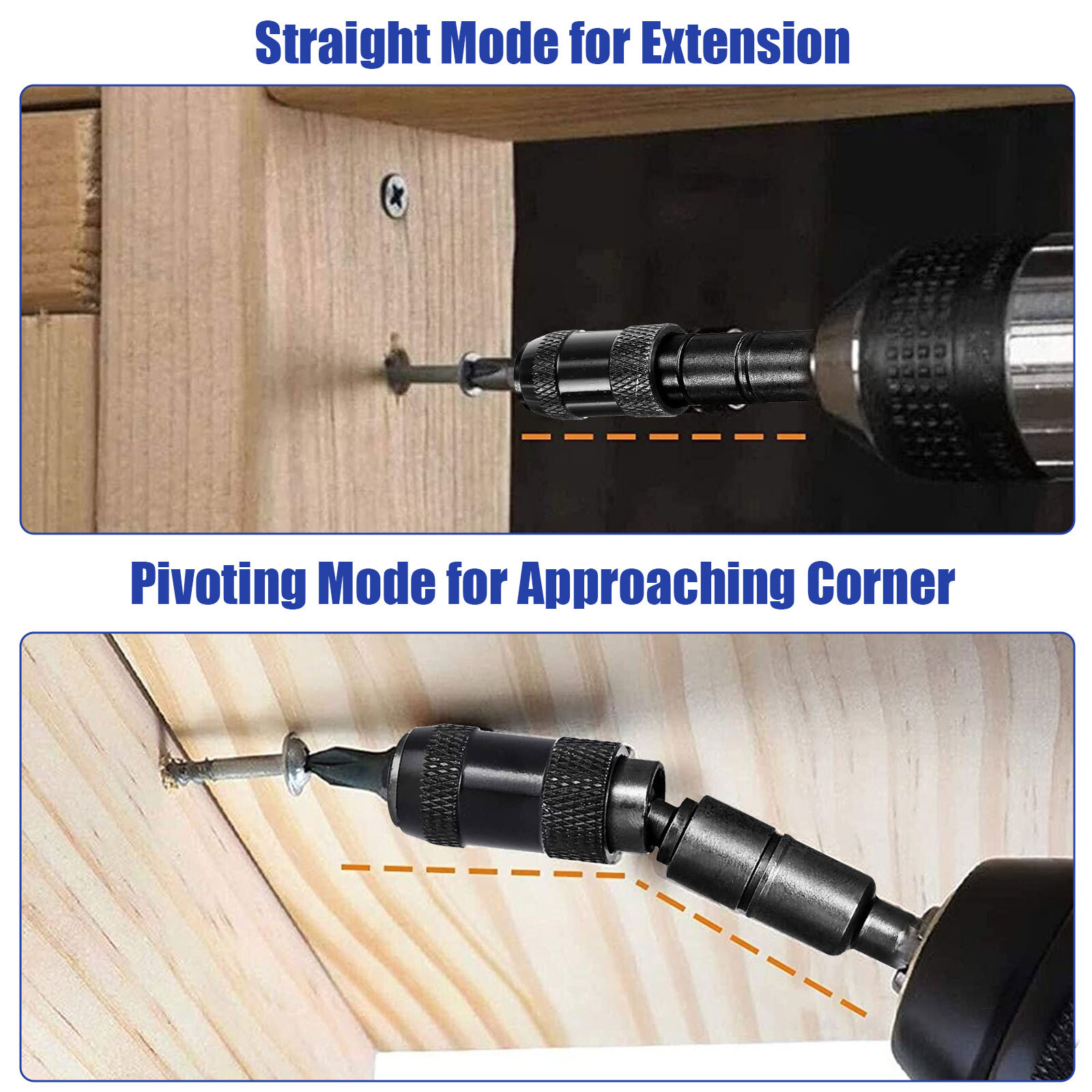 1/4″ Hex Pivoting Shank Quick Release Magnetic Screwdriver Extension Drill Bit