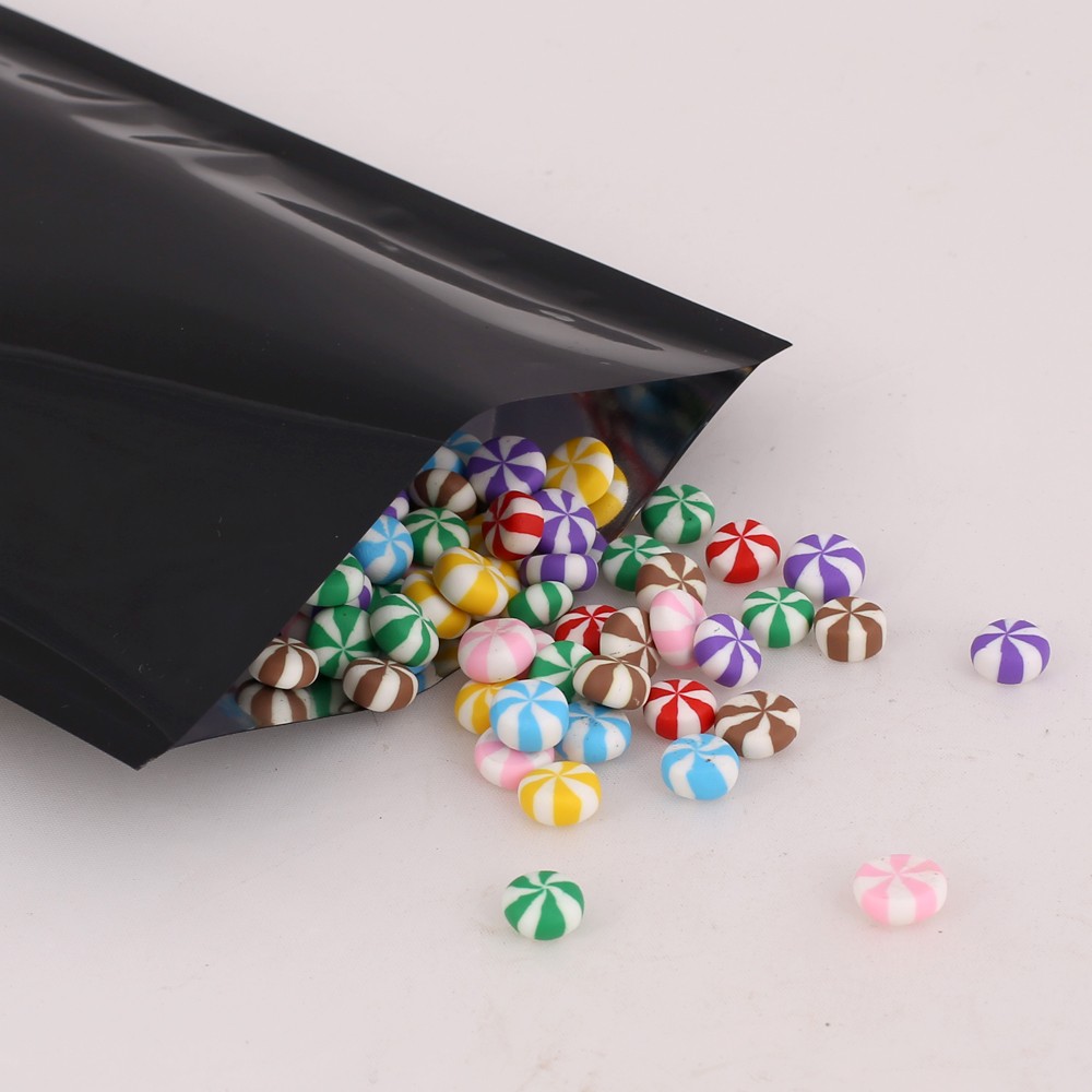 Many Different Sizes/Colors for 100 Flat Metallic Open Top Bags w/ Tear Notches