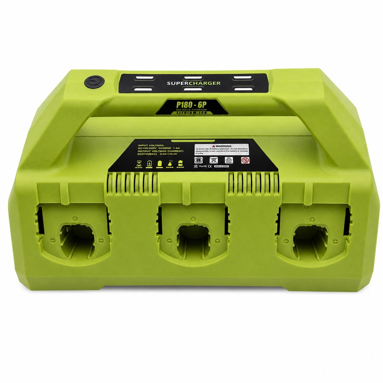 6 Port Fast Battery Charger Compatible with Ryobi 18V P135 PCG005 P118 P108 P190
