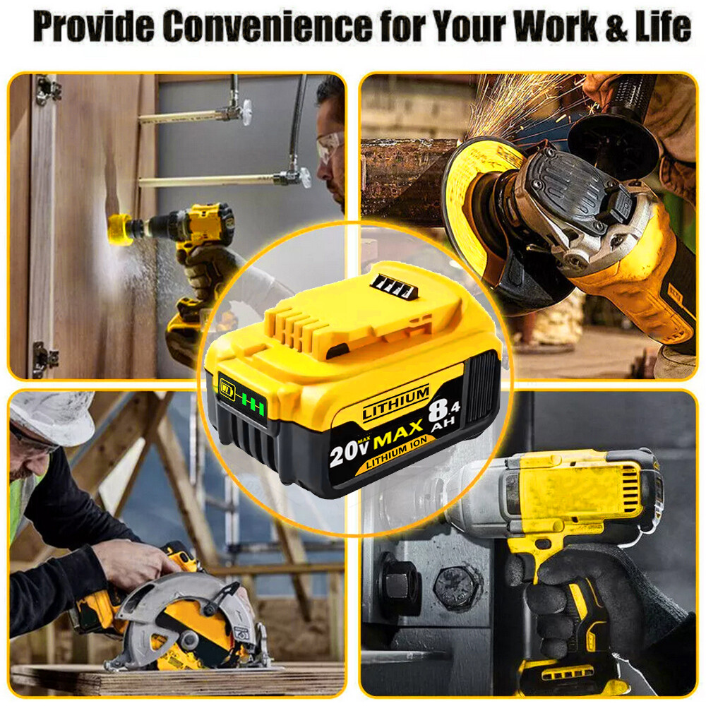 2Pack 8000mAh Lithium Battery For DeWalt 20 Volt Max 8.0AH DCB205 DCB206 DCB200