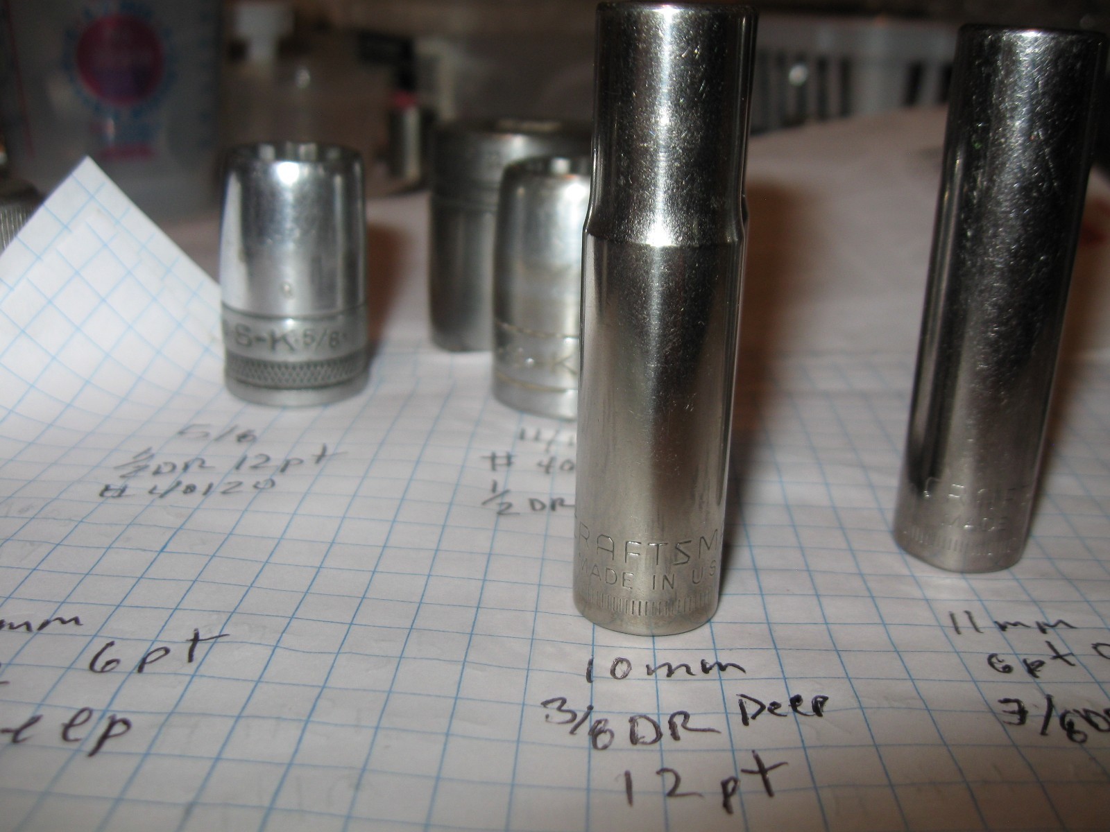 USA Craftsman sockets metric SAE 1/4 3/8 1/2 drive shallow deep price each