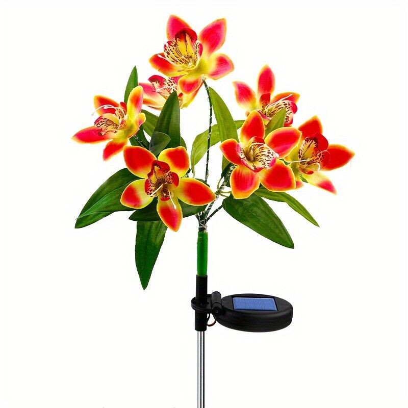 Solar LED Garden Lights Flower Stake Lamp Outdoor Yard Waterproof Patio Decor