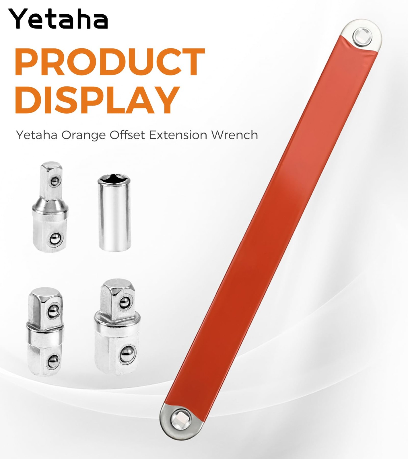 Offset Extension Wrench, Pro Zero Degree Ratchet Extension Wrench Set with Versa
