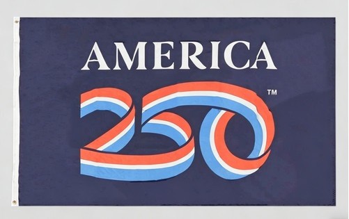 America 250 Blue Premium Quality 3×5 3’x5′ Woven Poly Nylon 68D Flag Banner.