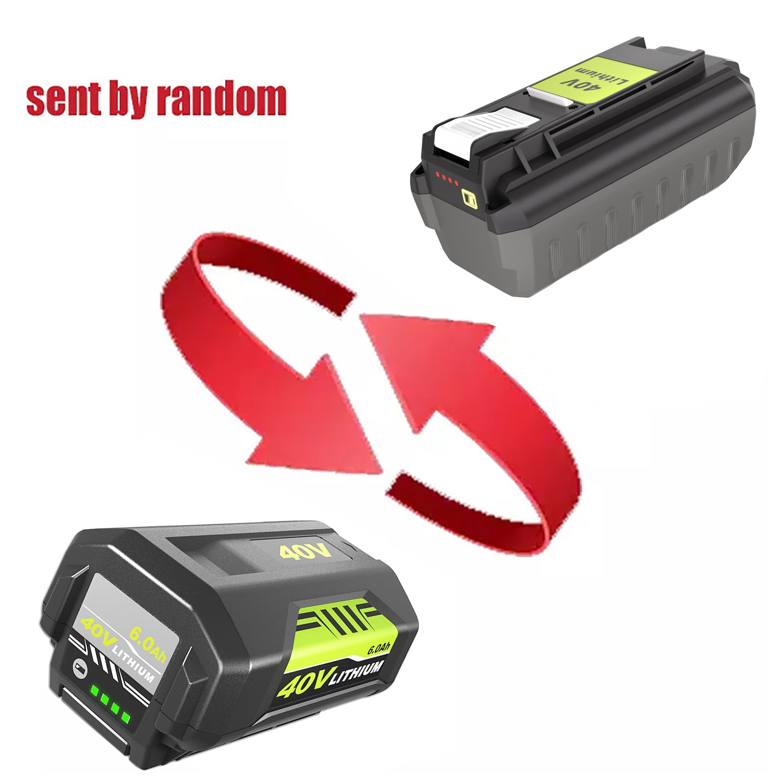 2 Pack 40V 6.0Ah Lithium Battery & Rapid Charger Kit for Ryobi 40 Volt Batteries