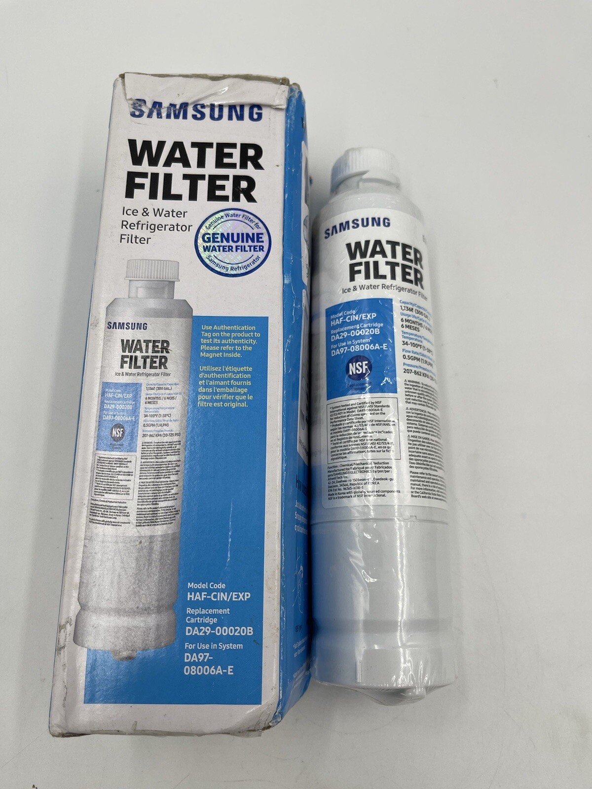 NEW Samsung DA29-00020B HAF-CIN/EXP Refrigerator Ice & Water Filter Genuine