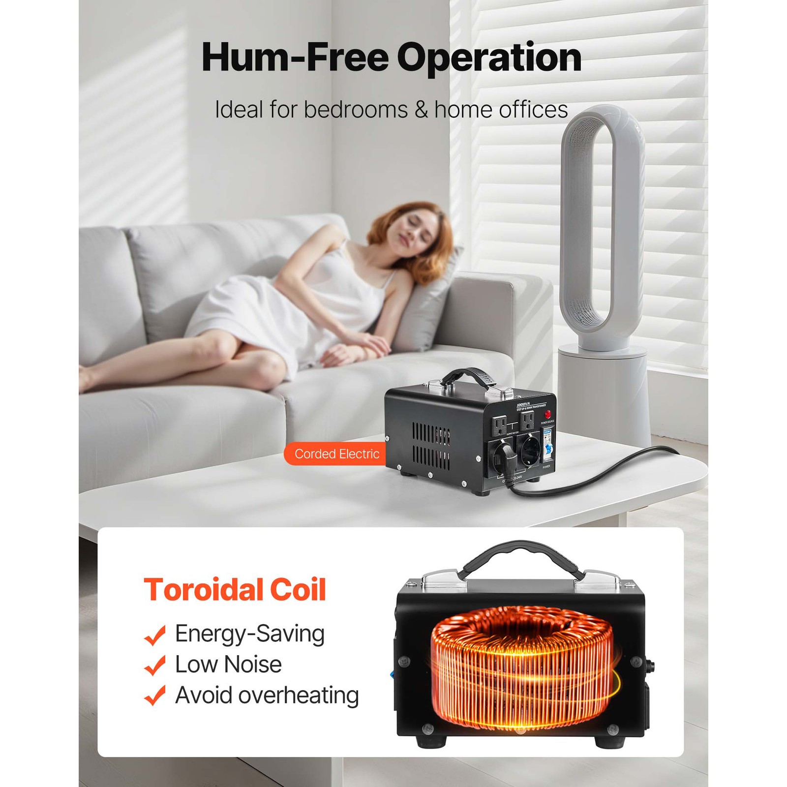 Uimoso Voltage Converter Transformer 1000VA for 110V to 220V and 220V to 110V