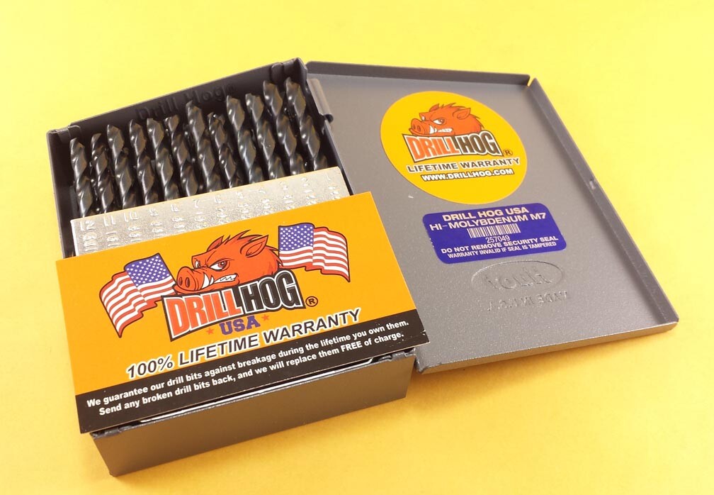 Drill Hog® 60 Pc NUMBER Bits Set Wire Gauge Drill Set Index M7 Lifetime Warranty