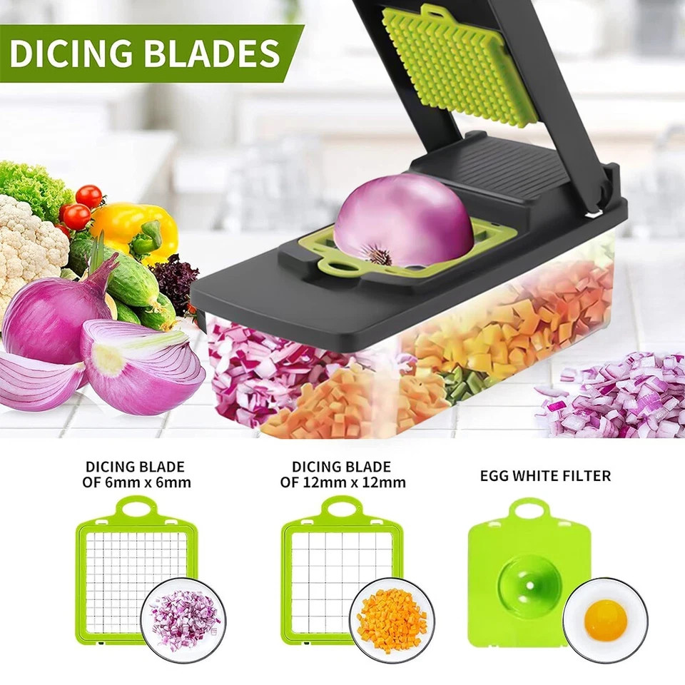 Multi Function 14 In 1 Vegetable Chopper Onion Dicer Fruit Cutter Kitchen Slicer