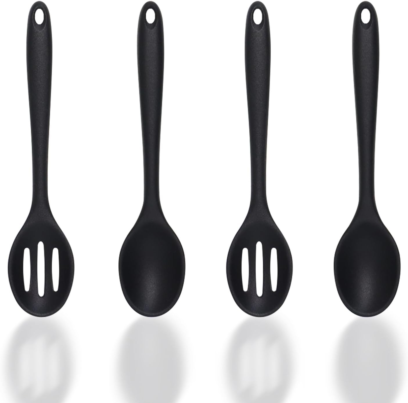 Small Silicone Spoon 4PCS, 8 Inch Mini Spoons Easy to Clean, Reusable Small
