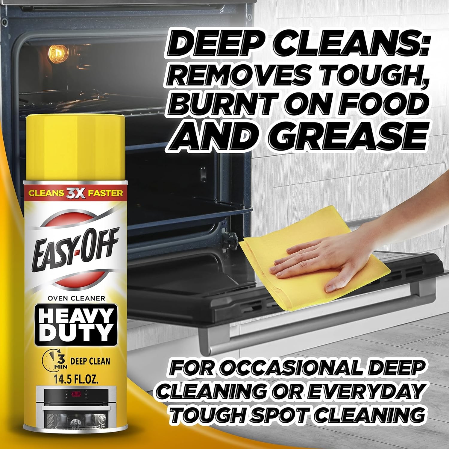 Easy Off Heavy Duty Oven Cleaner Regular Scent 14.5 oz Can Pack of 2