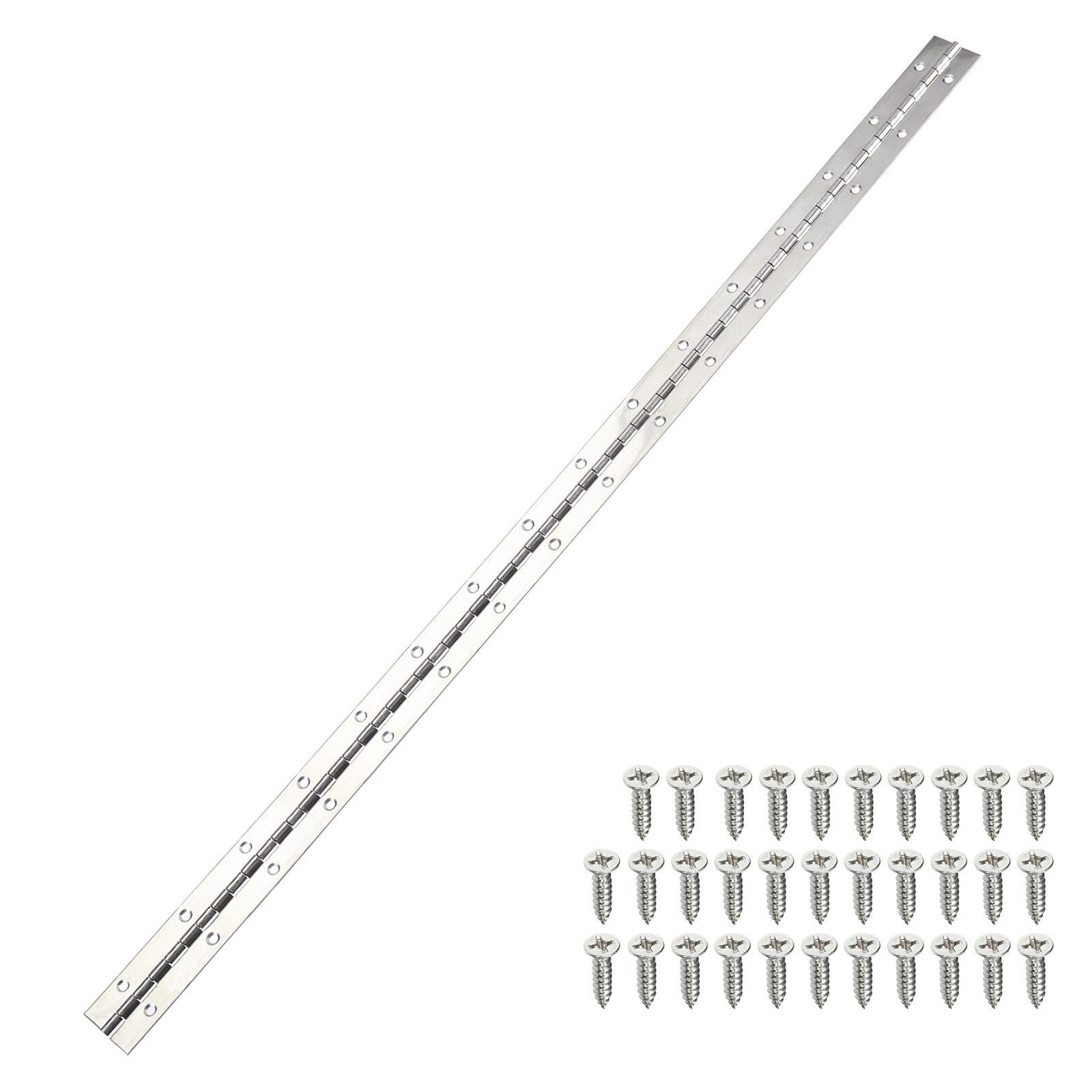 Stainless Steel Piano Hinge 36 Inch x 1.5 Inch Continuous Hinge, Silver