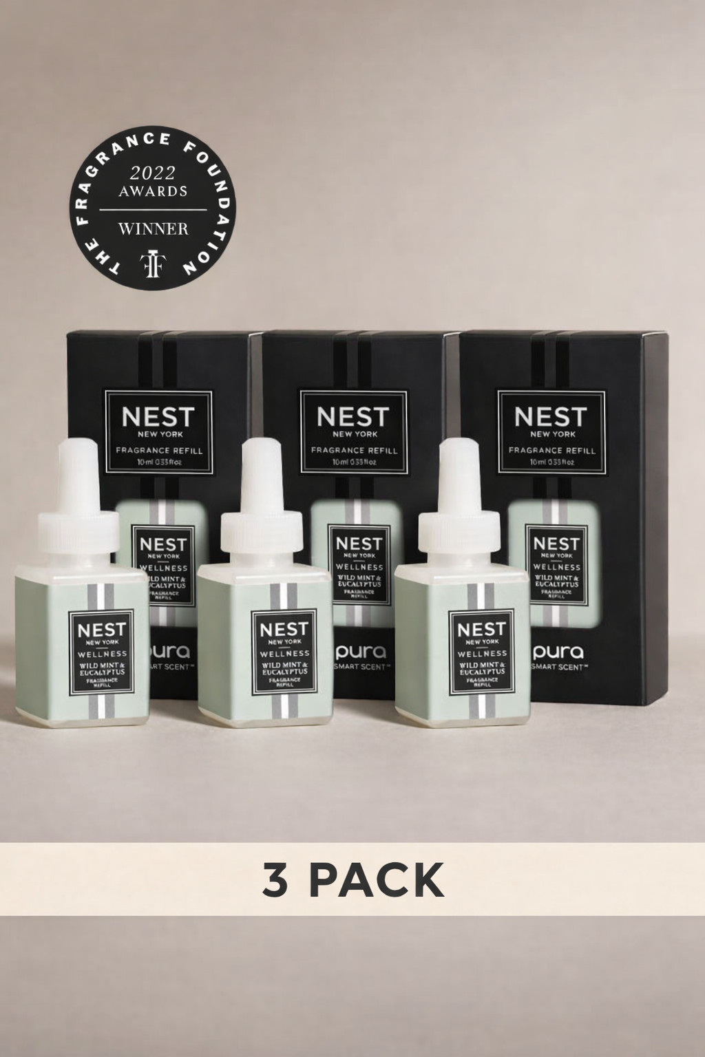 Nest New York Wild Mint & Eucalyptus Pura Refill – 3 Pieces