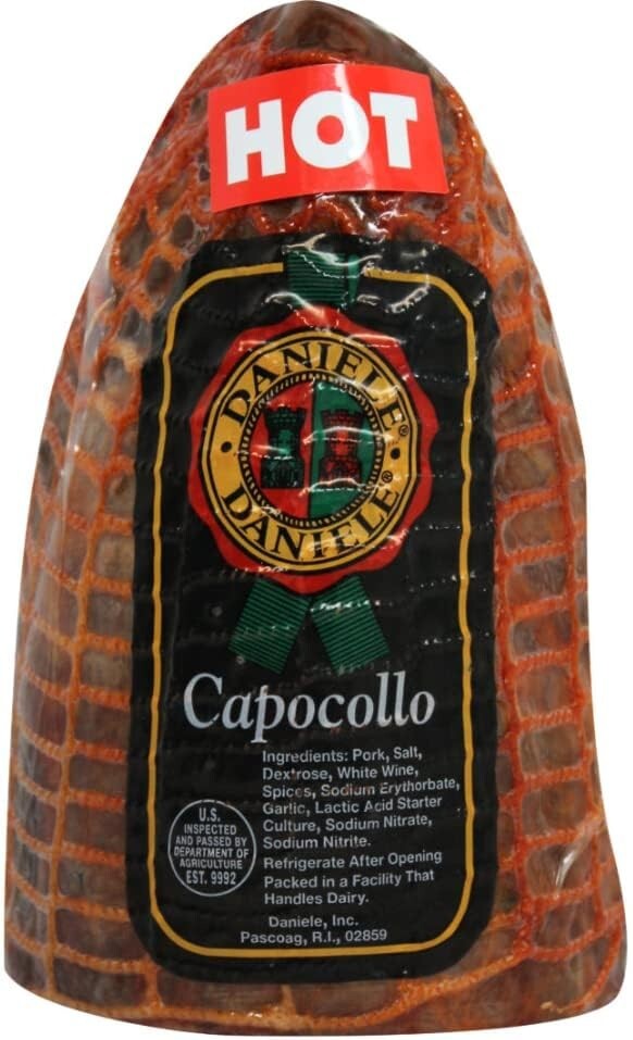 Italian Style Hot Capicola/Capocollo “Copa” Chunk 3.5Lbs – 4Lbs Average Weight