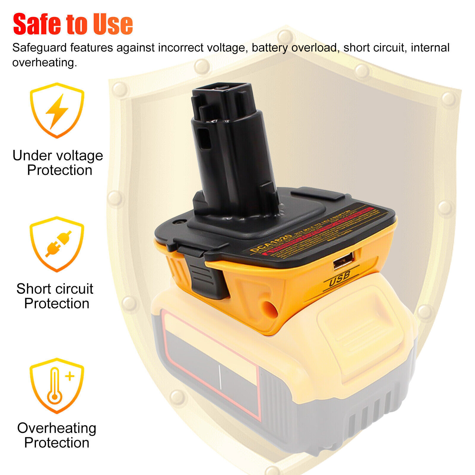 2PACK 18V To 20V MAX DCA1820 Adapter Converter For DEWALT 20Volt Li-ion Battery