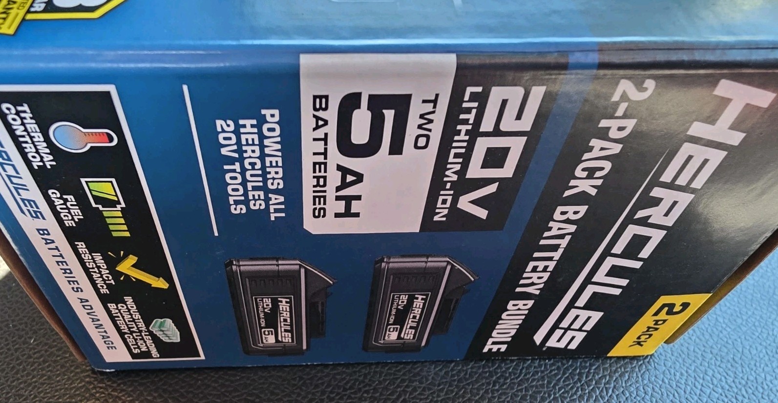 *NEW* Hercules 20V 5 Ah Lithium-Ion Battery Bundle 2-Pack / HC01-2P /Ships Fast