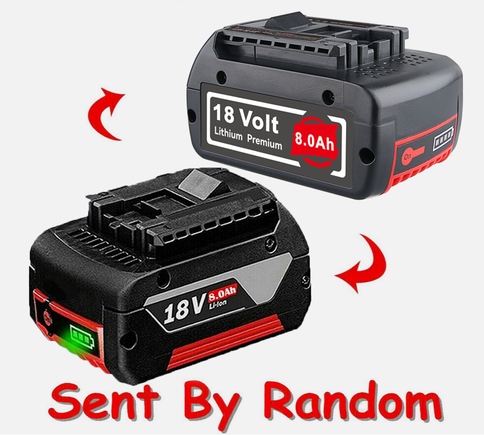 2pack 8.0AH 18V Battery For Bosch 18 VOLT Li-ion BAT609 BAT610G BAT618 24618-01