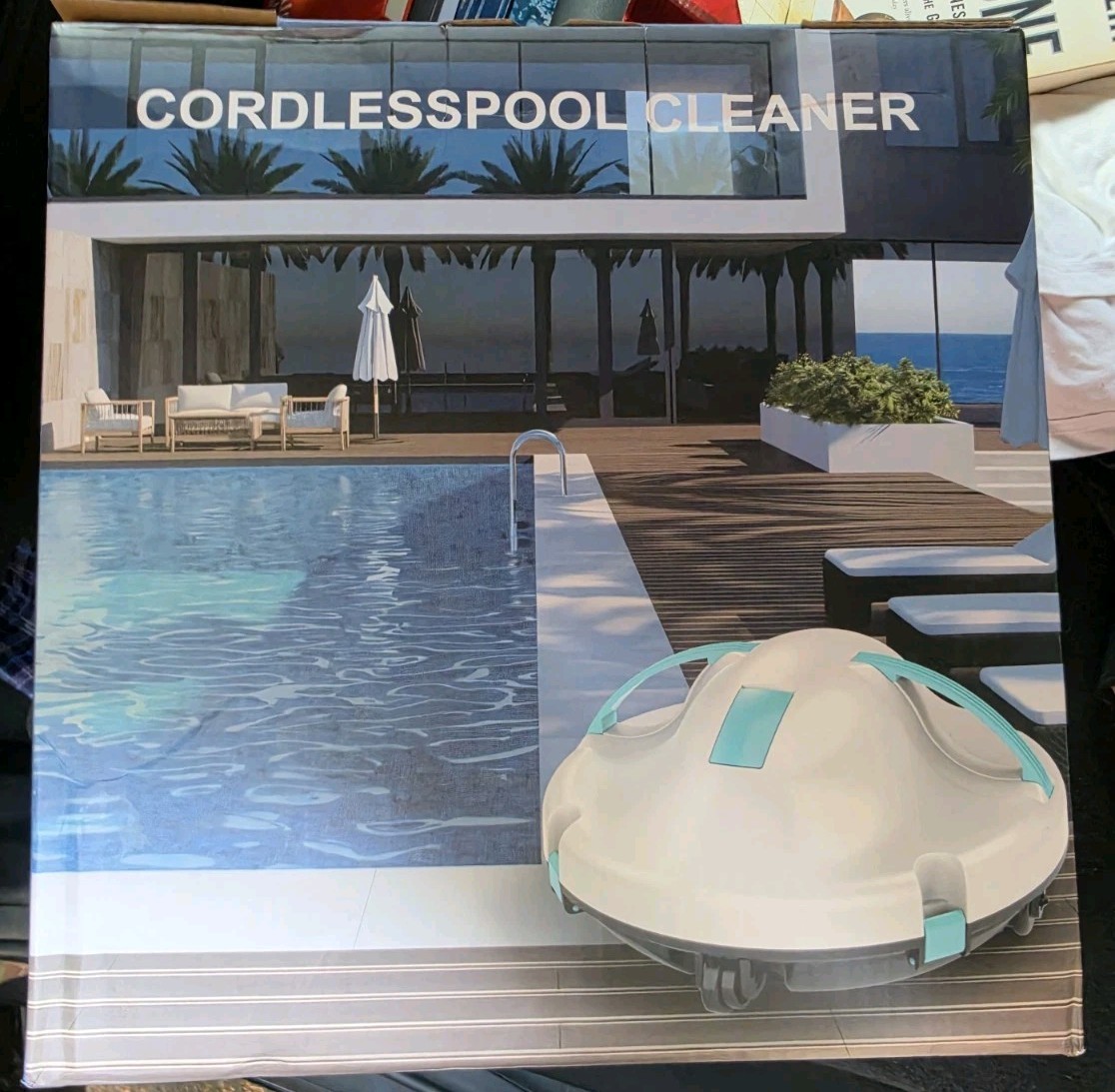 Cordless Robotic Pool Cleaner 120 Min Runtime Automatic Vacuum Above/In-Ground