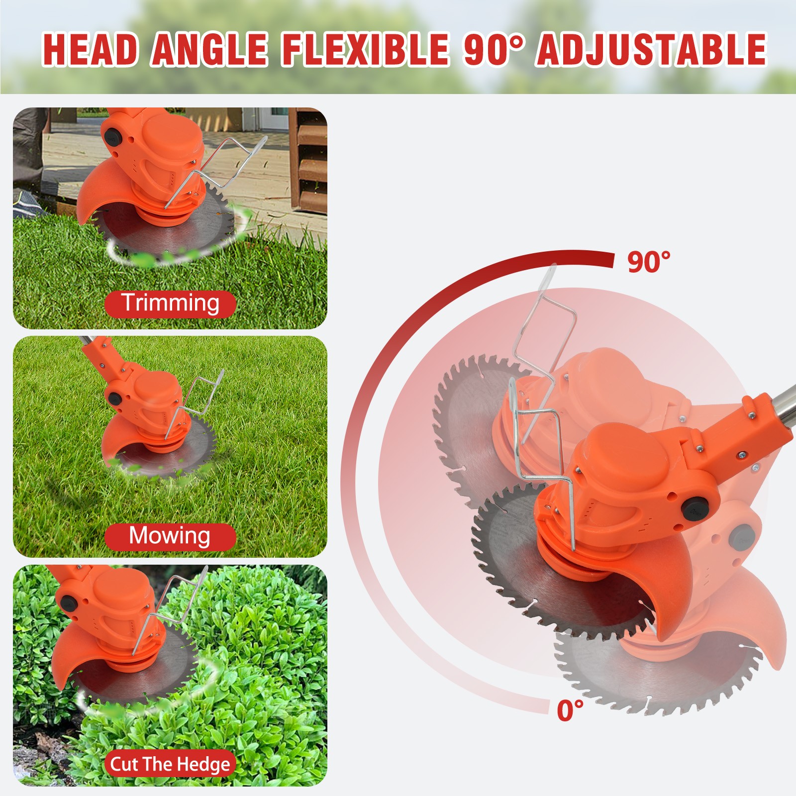 Cordless Electric Weed Lawn Eater Edger Yard Grass String Trimmer Cutter mower